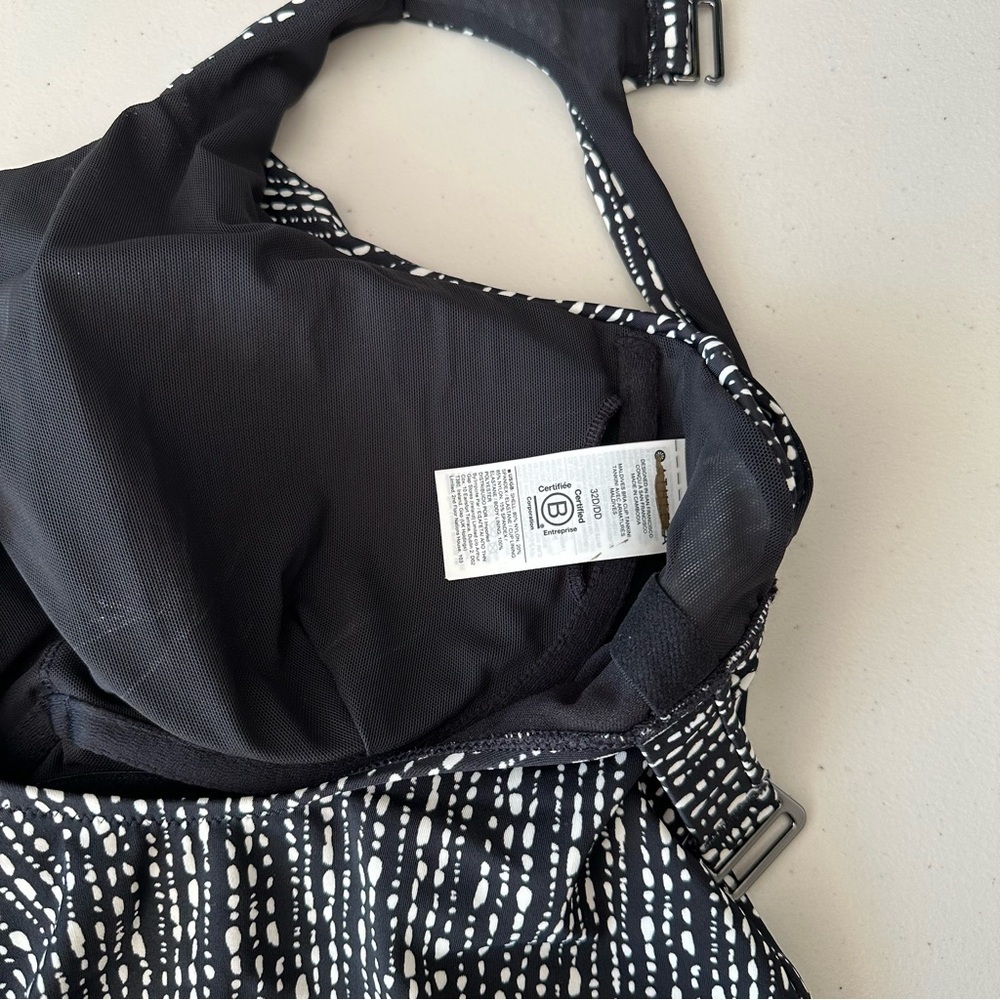 NWT Athleta Maldives Bra Cup Tankini Swim Top Black Rice Pearls 32 D/DD - Picture 10 of 11